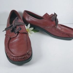 Vintage Red Italian Leather “Riviera” Loafer Sz.38